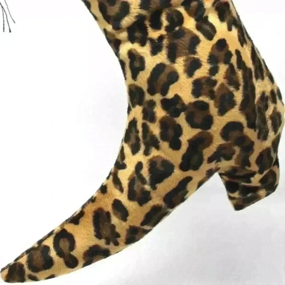 NWT Leopard Print Boot Christmas Stocking - Picture 5 of 6